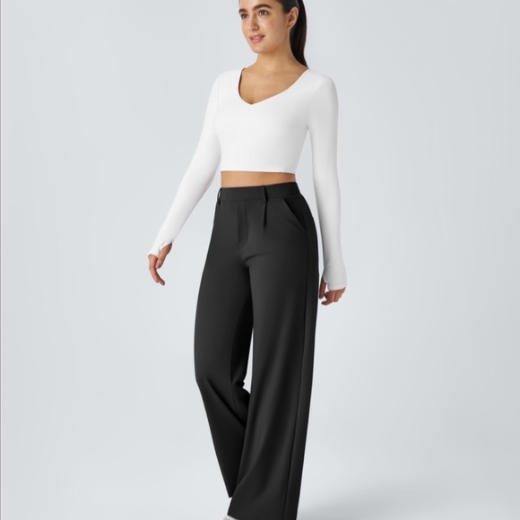 HALARA Pants - HALARA Classic Black Wide Leg Trousers
